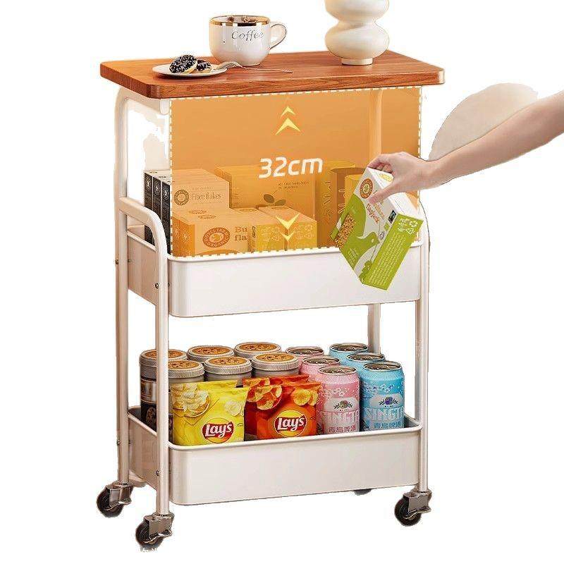 中古风小推车置物架复古客厅可移动茶几沙发边几小桌子零食收纳架,收纳整理,书桌收纳置物架,淘宝优惠券,粉丝福利购,淘宝优惠卷