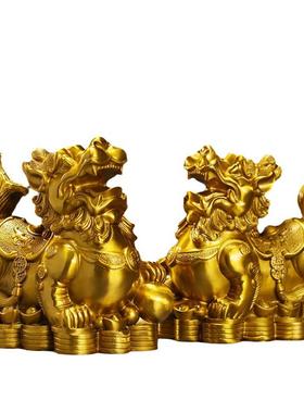 招财貔恘一对皮丘貔貅摆件工艺品家居客厅办公室装饰店铺桌面摆饰