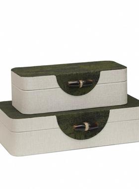 新中式银色裂纹现代轻奢意式极简创意个性客厅卧室装饰收纳盒摆件