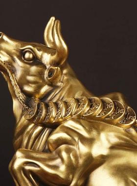 铜牛摆件生肖牛工艺品厂家财源滚滚牛