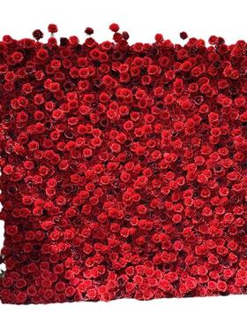 布底花墙外贸工厂仿真红色玫瑰花朵绿植花艺背景墙背景墙婚庆装