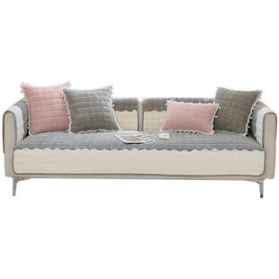 灯芯绒沙发垫毛绒坐垫子简约现代沙发套罩全包万能套四季通用