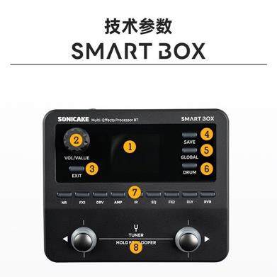 电吉他效果器贝斯鼓机综合口袋效果器蓝牙便携SmartBox