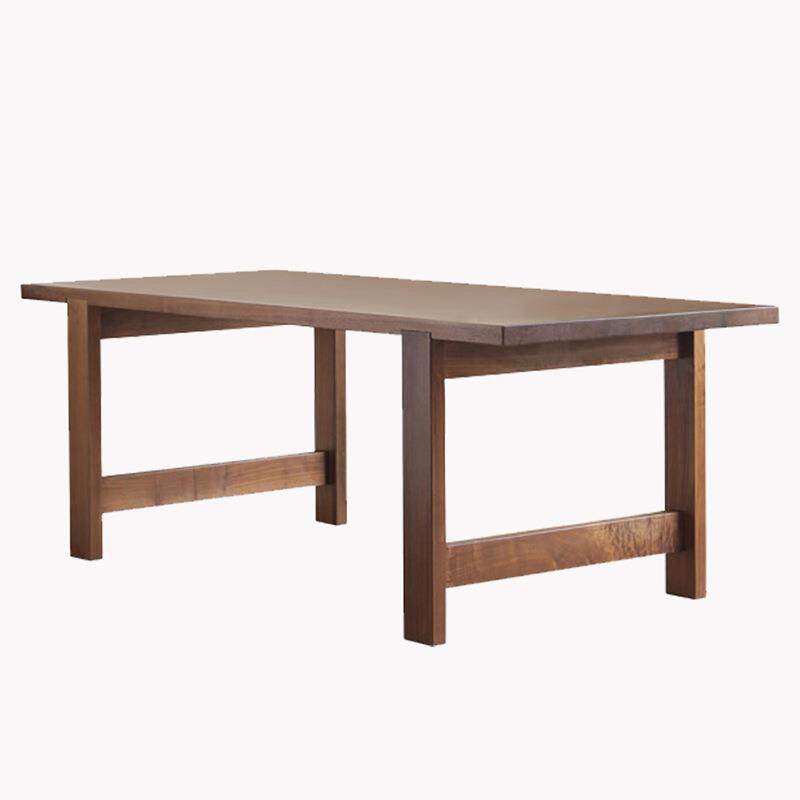 北美黑胡桃木全实木餐桌长方形饭桌岛台工作台原木大板桌书桌茶桌