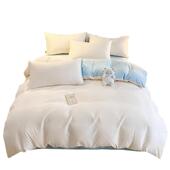 夏季 水洗冰丝被套单件床单人150x200x20夏季 丝滑裸睡被罩四件套4