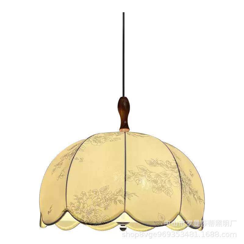 法式灯中160古卧室吊诧餐寂风书吧房灯复古布艺花纹厅台民宿房间,家装灯饰光源,智能吊灯,淘宝优惠券,粉丝福利购,淘宝优惠卷