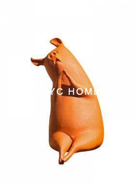 可ACG爱动玄物卡通小雕塑摆件样饰板猪间客厅电视柜书房关儿童房