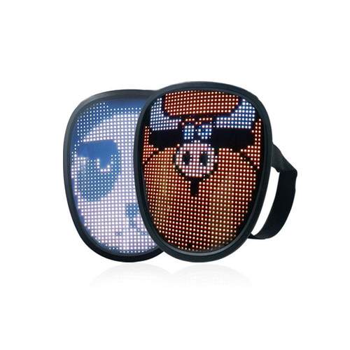 2023万圣节儿童面具装饰编辑LED发光变脸面具派对舞会酒吧道具