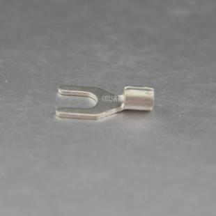 接線端子厚0.8冷壓銅端子UT接線鼻 叉型m4 4L紫銅叉形裸端頭 SNB2