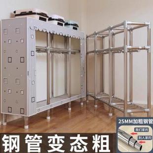 衣柜卧室家用新款 收纳结实加粗加厚简易衣柜 2024爆款 出租房用组装