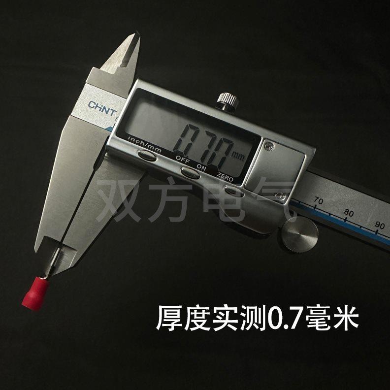 国标SV1.25-3紫铜叉形SV1.25-3.2预绝缘端头冷压护套接线端子加厚