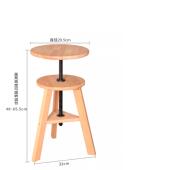 榉木画凳升降圆凳高脚凳旋转吧凳前台转椅美容凳子油画素描实木凳