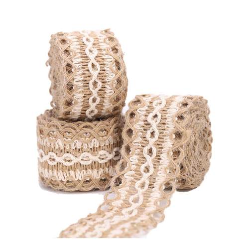 DIY手工圣诞婚庆工艺装饰宽麻织带4厘米宽编织麻绳婚庆精选