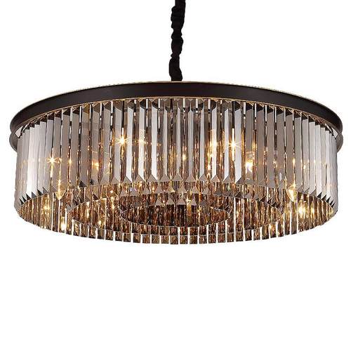 美式简约水晶客厅吊灯北欧创意客厅卧室书房灯具家用LED套餐灯具