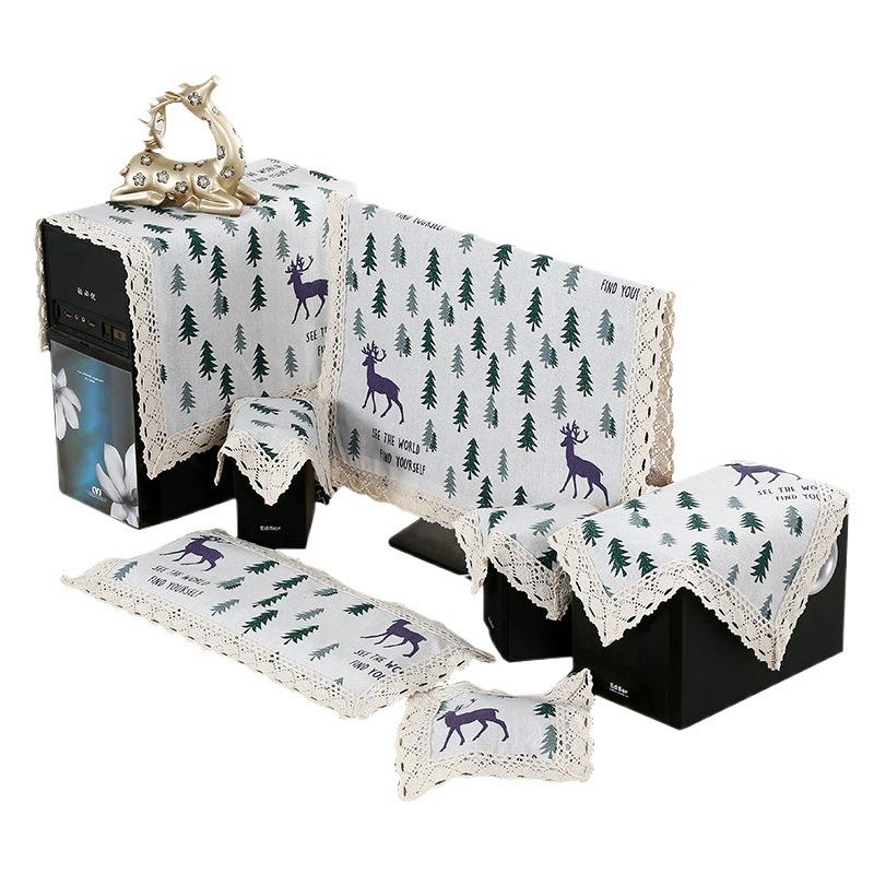 亚麻学校生办公室罩2套2寸电脑罩电脑桌学罩防尘液晶060台式