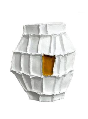 简约现代网格几何侘寂风花瓶摆件售板房间酒店客厅茶几桌面花器