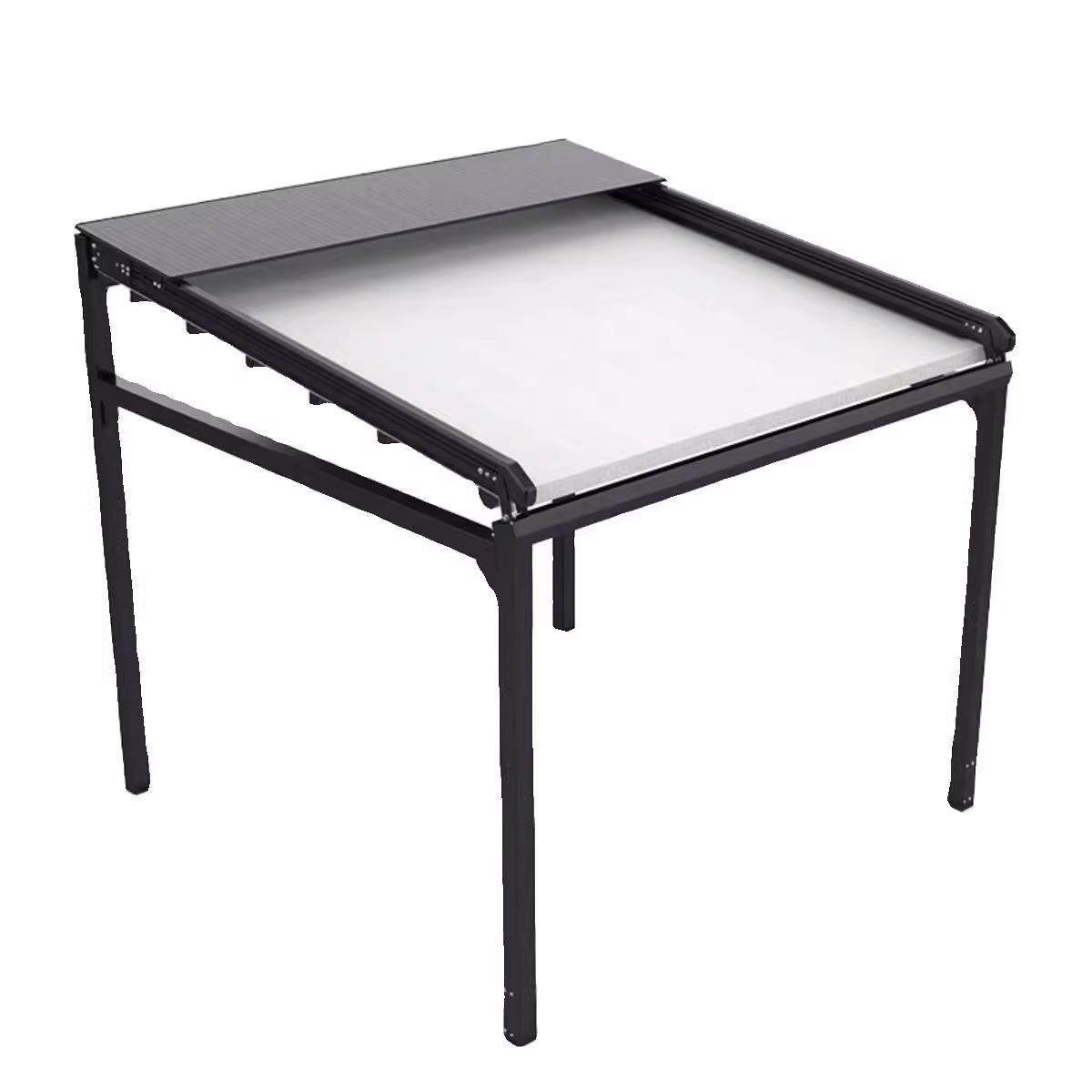 全电动折叠天幕遥控伸缩雨棚户外庭院楼顶防晒遮雨篷铝合金遮阳棚