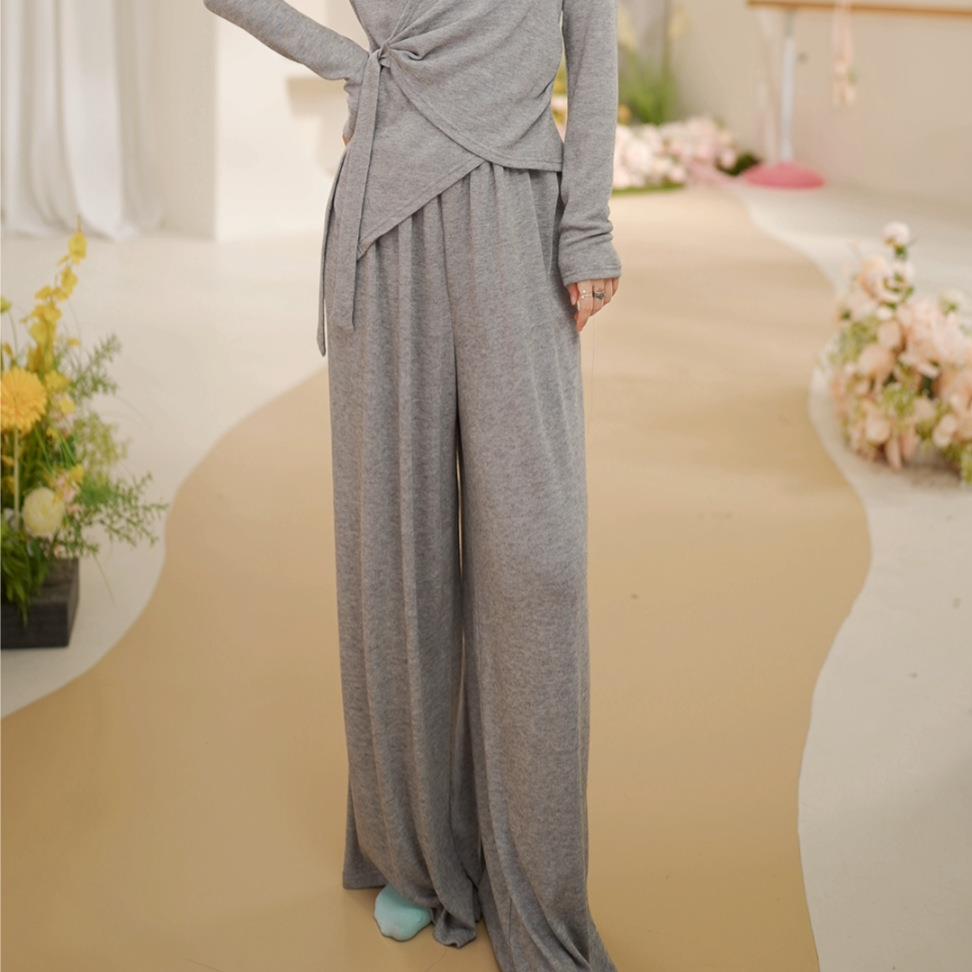 舞蹈服古典舞练功服女教师成人秋冬款保暖宽松垂感高腰现代阔腿裤