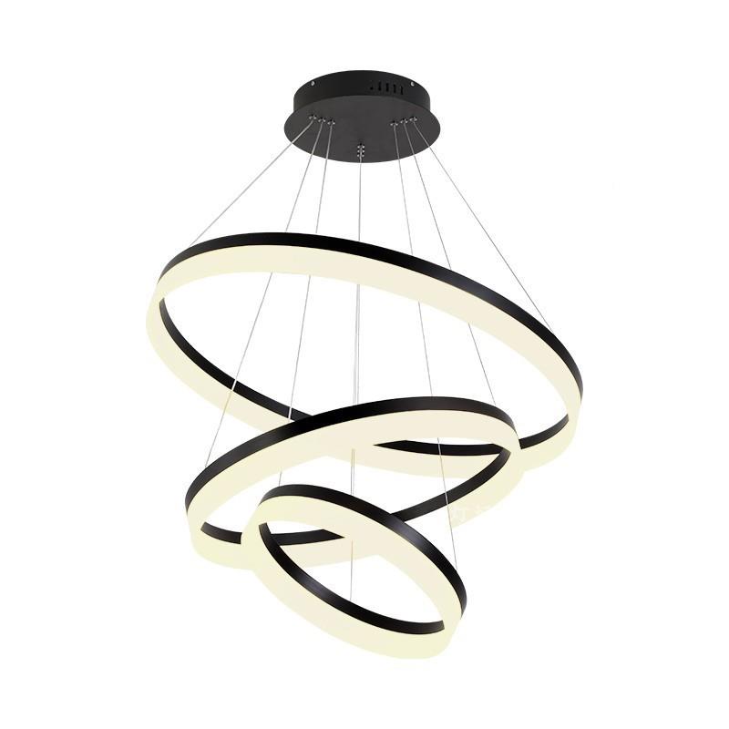 厅吊灯现代简约轻奢形亚克力吊客灯术极艺简高级4感卧室餐厅吊圆