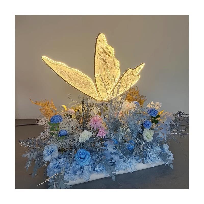 舞台发光蝴蝶路引灯婚庆道具场景布置挂件装饰吊灯婚礼堂舞台摆件