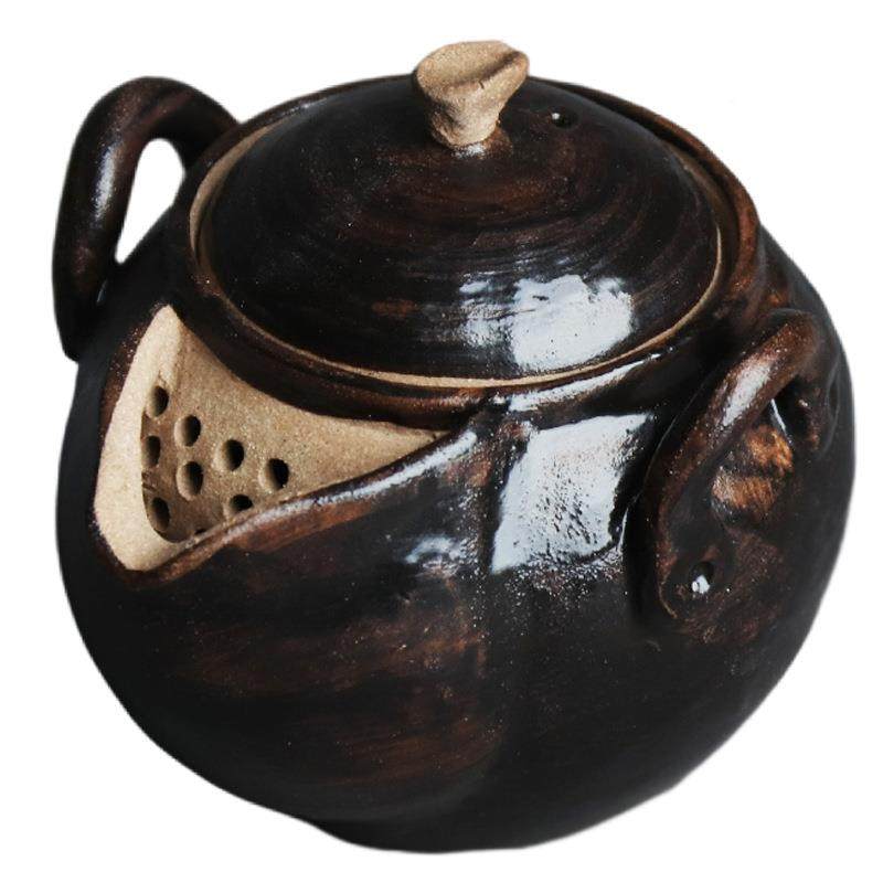 窑变画釉粉壶器引黑手抓宝瓶CH茶岩矿陶泥材日式禅意质宽口泡茶单,餐饮具,茶壶,淘宝优惠券,粉丝福利购,淘宝优惠卷