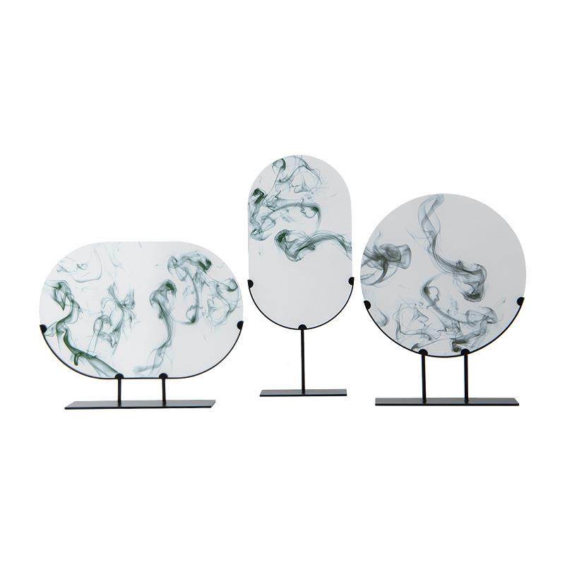 艺贝子板玄新中式YB-ML914装透明水墨半壁摆件酒店样间客厅关书房,家居饰品,装饰摆件,淘宝优惠券,粉丝福利购,淘宝优惠卷