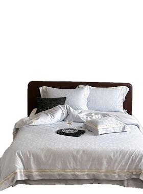 奢轻风YJJ25091柔用软雅蕴棉厚织雕提花四件套1.8m亲肤透气浮丝滑