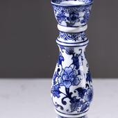 青式 花瓷烛台瓷烛台摆件中面ECU家居桌香插古典陶瓷茶道复古陶摆