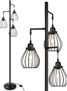 客厅落地灯le美乡w村仿古d创意工业树灯QH5003L办公室ayfai式r卧