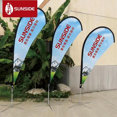 双面设计旗双面JSI水滴旗广告彩杆色旗帜刀配旗底座