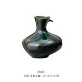 绿色宋水式 美软装 花插瓶摆件学售VDS楼处民宿家居茶室干花培桌面