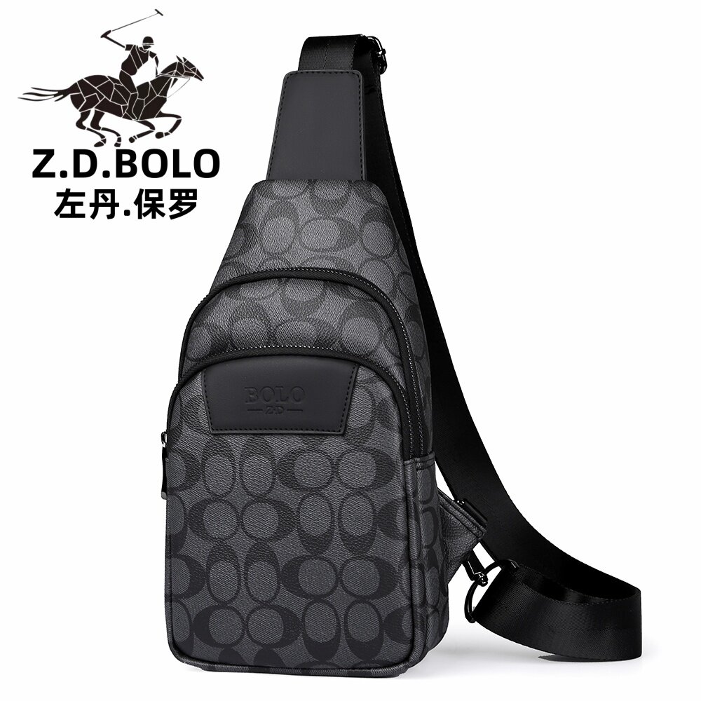 ZDBOLO/左丹保罗胸包男士斜挎包胸前单肩运动休闲挎包时尚斜肩包