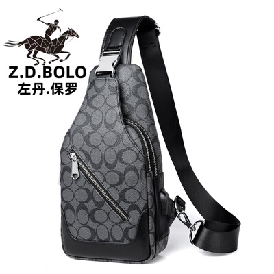 保罗新款男士胸包斜挎包
