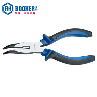 Booher宝合工具双色CrV弯嘴钳BH2105206/2105208 6-8