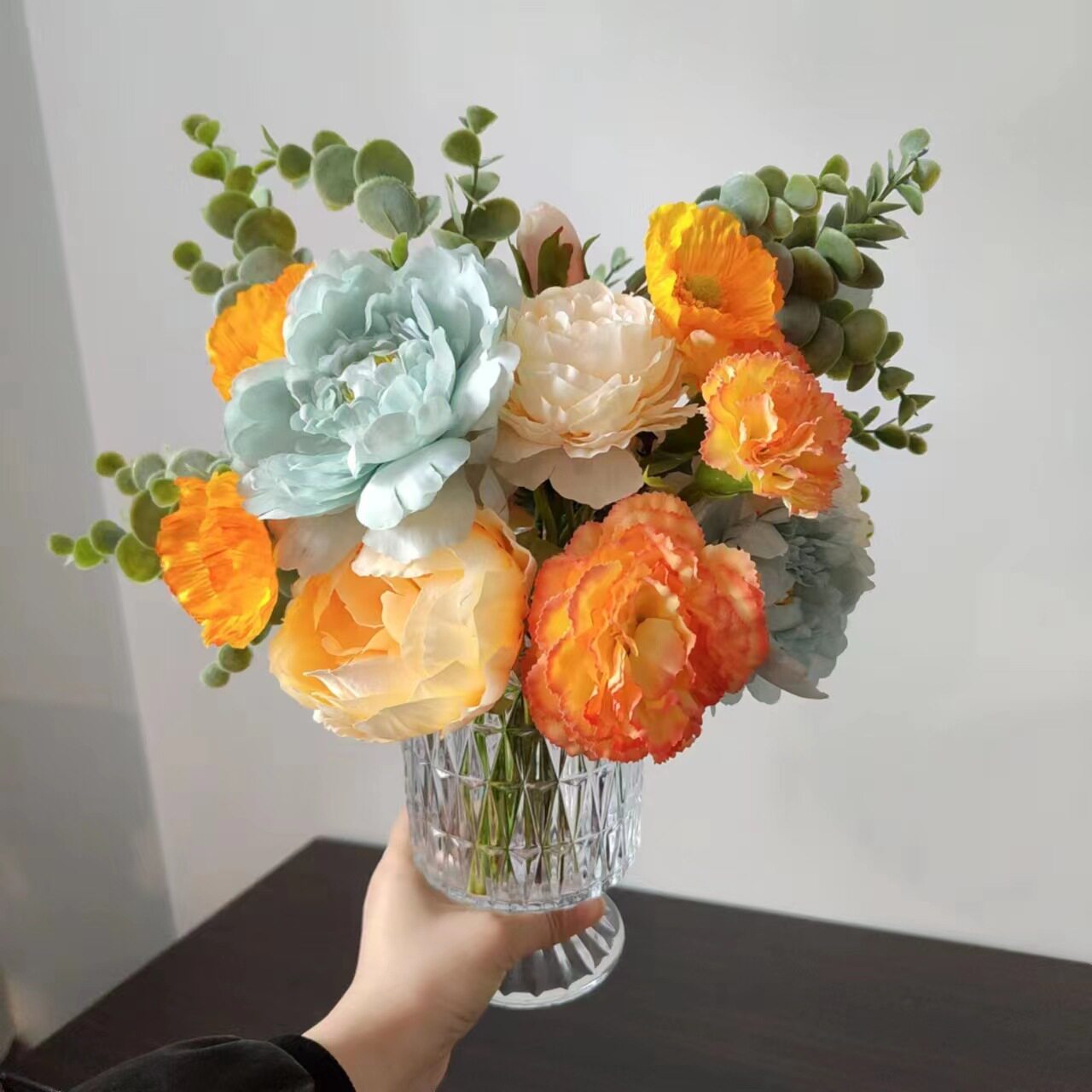 M268桌花仿真花束手札假花批发欧式派对装饰餐桌商务洽谈跨境货源
