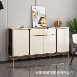 轻奢餐边柜现代简约客厅靠墙大容量储物柜酒柜家用厨房多功能碗柜