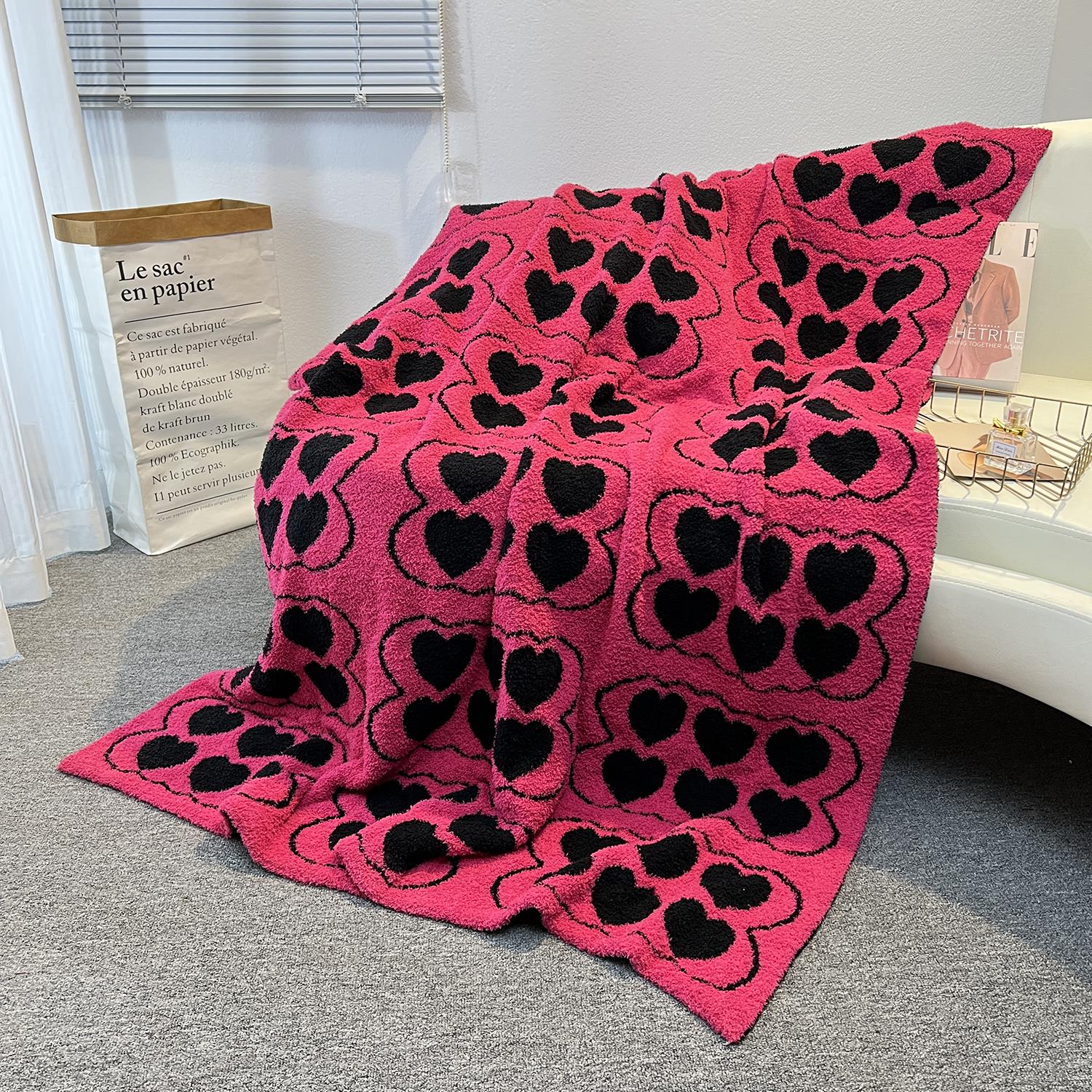 多巴胺客厅沙发休闲毯冬季保暖办公室午睡毯子盖毯半边绒毛毯披肩