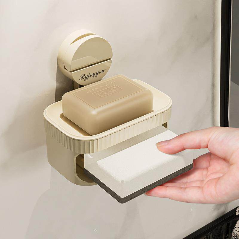 肥皂盒免打孔海绵香皂架卫生间置物架吸盘壁挂式沥水创意宿舍包邮
