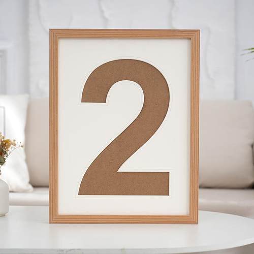 现货包邮宝宝周年纪念相框实木寸摆台寸数字卡纸挂墙画框