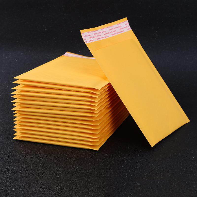 牛皮纸气泡袋黄色气泡信封袋打包袋加厚气泡快递自封打包袋