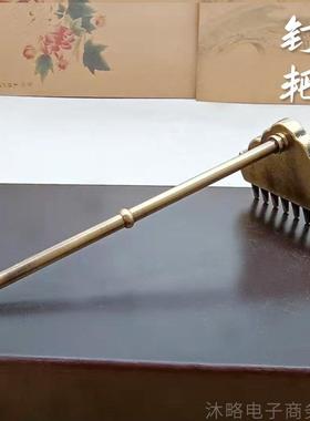 国潮文创西游记神话猪八戒九尺钉耙黄铜摆件模型办公室桌面装饰