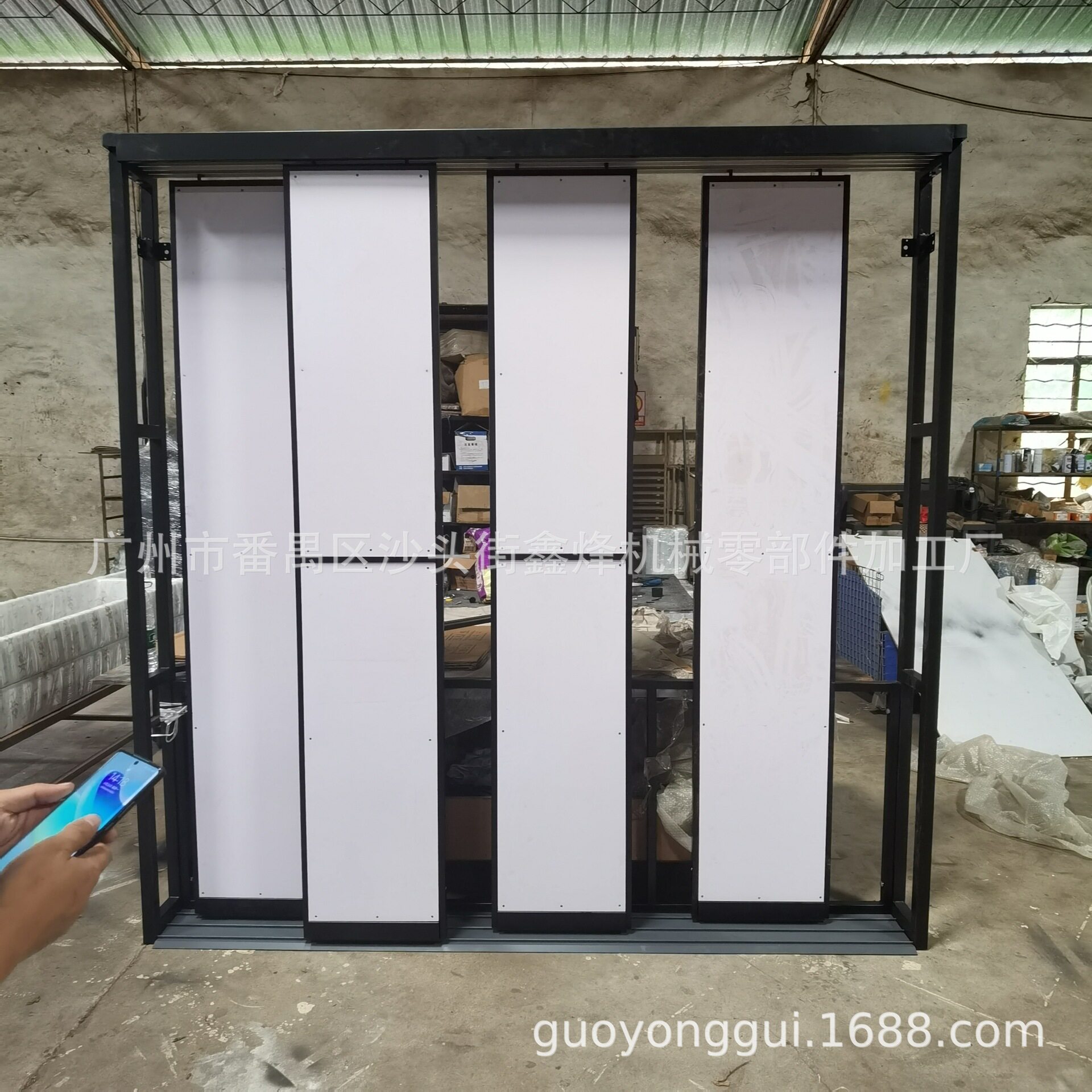 现代简约风瓷砖展架样品展示移门抽拉式陈列架太平展示架