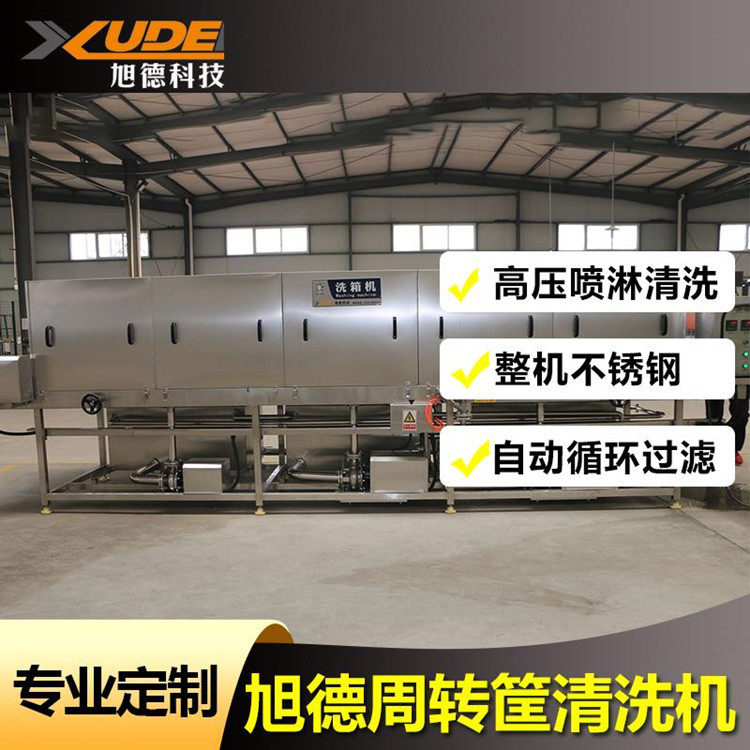 全自动周转筐清洗机 大型果蔬鸡蛋筐清洗机 高压喷淋去油污洗筐机