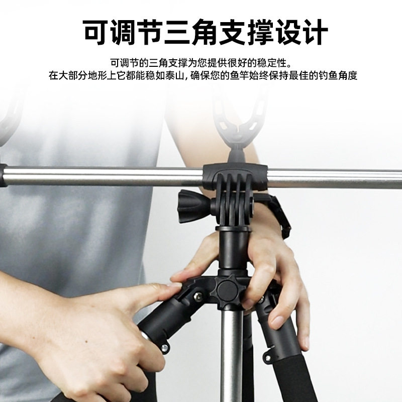 新款韩款钓鱼支架可伸缩折叠可调节铝合金海钓远投加长大三角支架