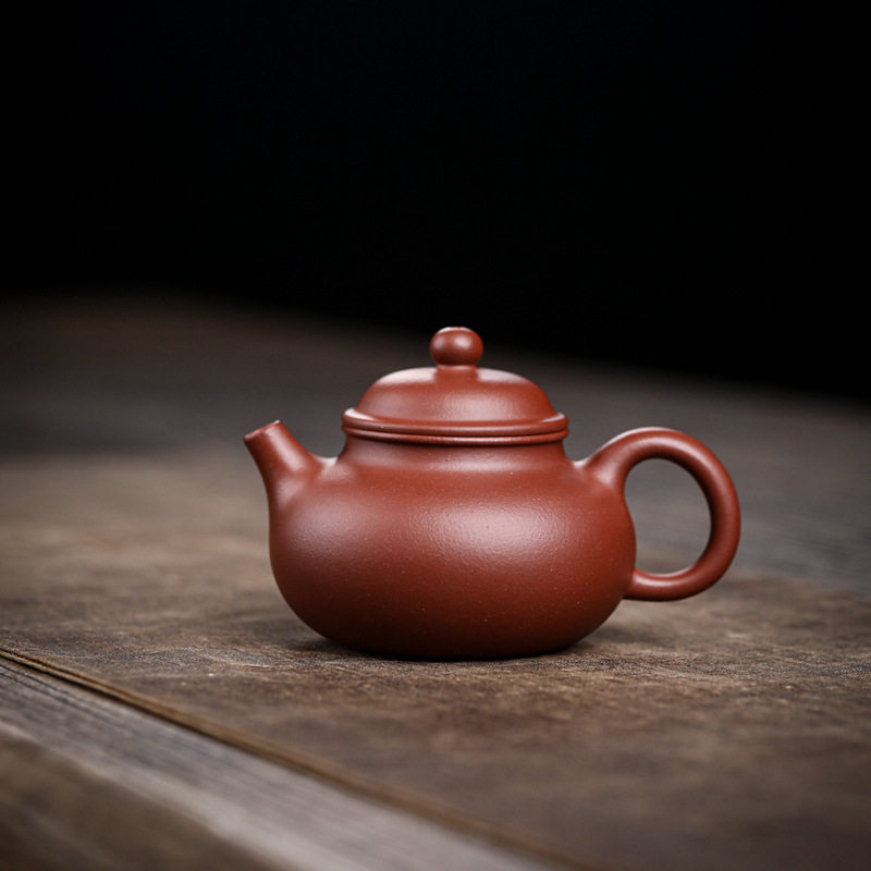 紫砂壶工堂直销原矿红皮龙容天200cc宜兴紫砂茶壶茶具批发