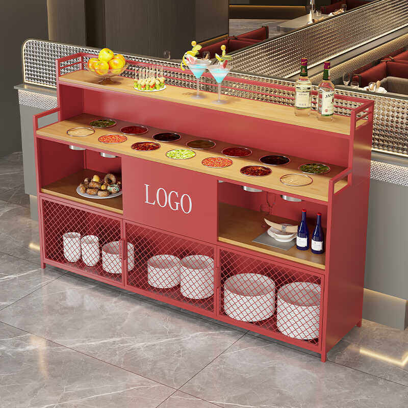 火锅店商用铁艺多层自助调料台