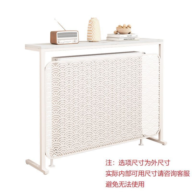 入户玄关暖气片上遮挡置物架