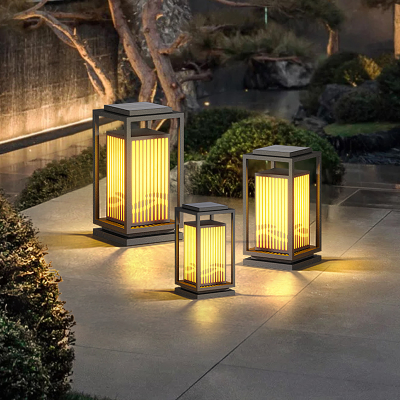 草坪灯太阳能户外防水q景观庭院灯别墅花园落地新中式草地景观灯