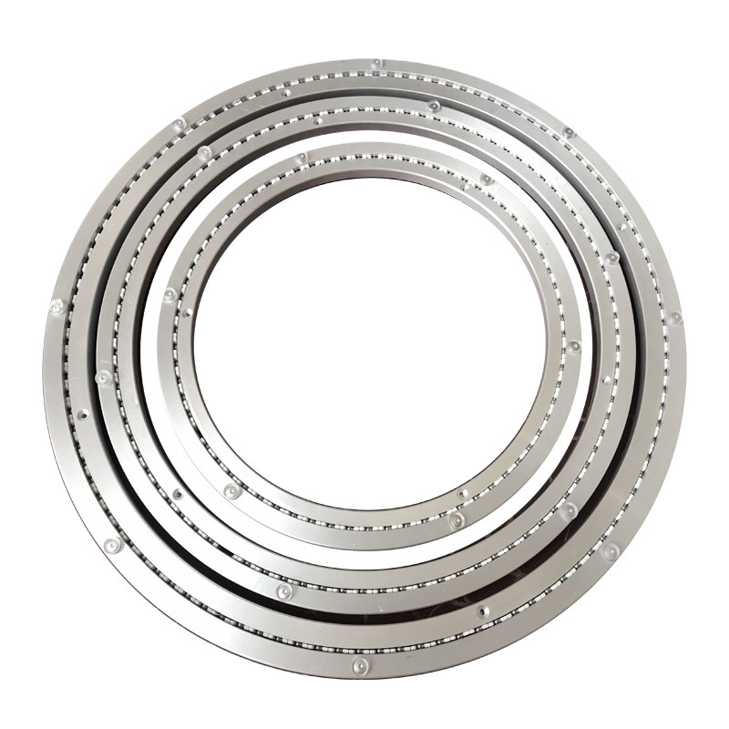 转盘底座消音餐桌转心铝合金转轴圆桌轴承木质大理U石玻璃轨道转