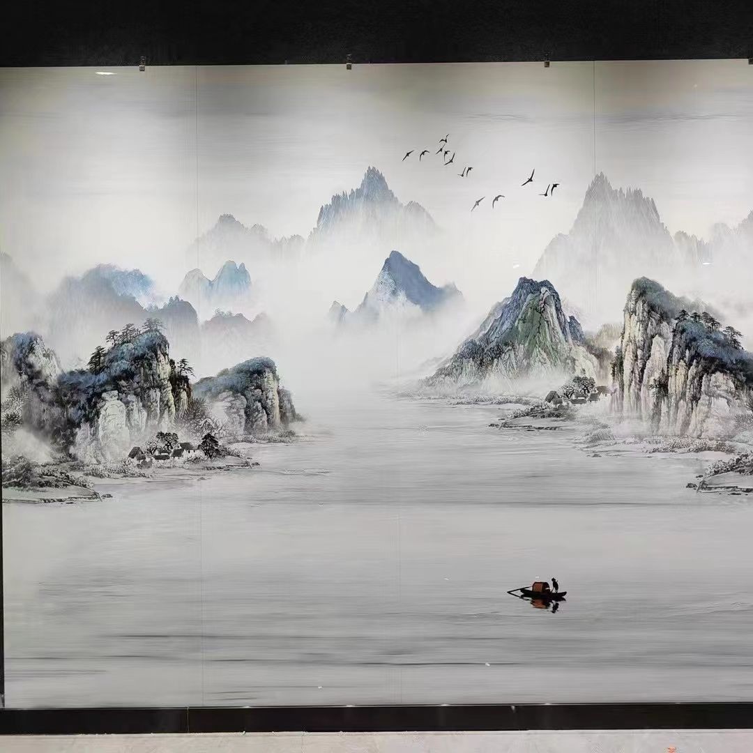 3D打印集成墙板竹纤维护墙板背景墙客厅背景墙碳晶板8Dda打印背景